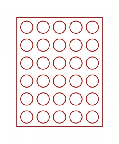 Münzenbox (runde Vertiefungen) 36 mm Ø