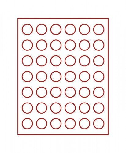 Münzenbox (runde Vertiefungen) 29.5 mm Ø