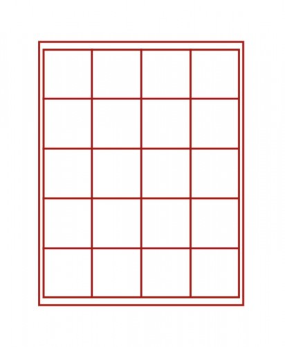 Münzenbox (quadratische Vertiefungen) 51 mm Ø