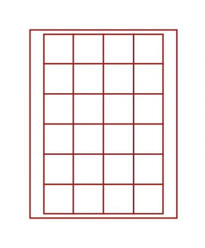 Münzenbox (quadratische Vertiefungen) 42 mm Ø