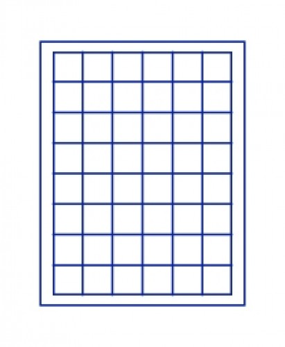 Münzenbox Marineblau (quadratische Vertiefungen) 30 mm Ø
