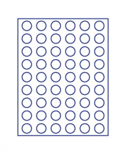 Münzenbox Marineblau (runde Vertiefungen) 25.75 mm Ø
