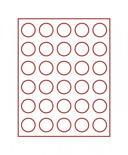 Münzenbox (runde Vertiefungen) 37 mm Ø