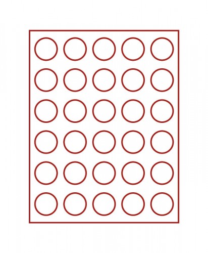 Münzenbox (runde Vertiefungen) 37 mm Ø