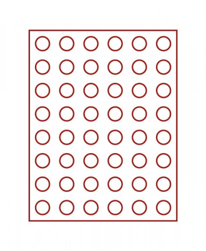 Münzenbox (runde Vertiefungen) 24.25 mm Ø