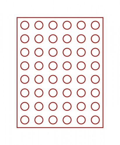 Münzenbox (runde Vertiefungen) 24.25 mm Ø