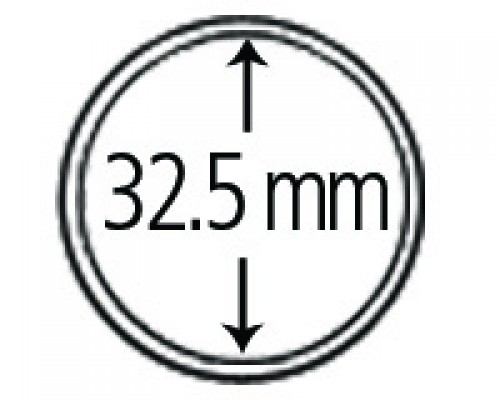 Münzkapseln aus Polystyrol 32.5 mm 10er Packung