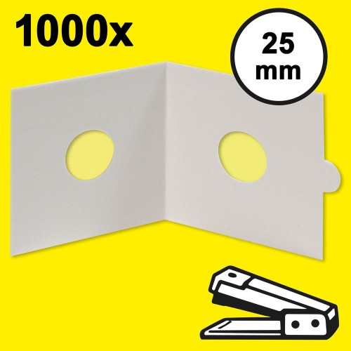 Münzenrähmchen für Münzen bis 25 mm Ø, zum Heften, 1000er Packung