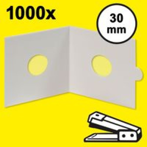 Münzenrähmchen für Münzen bis 30 mm Ø, zum Heften, 1000er Packung