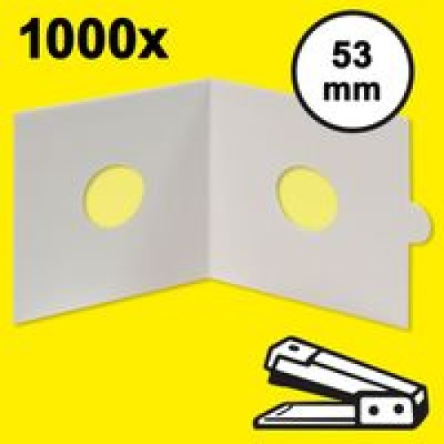Münzenrähmchen für Münzen bis 53 mm Ø, zum Heften, 1000er Packung