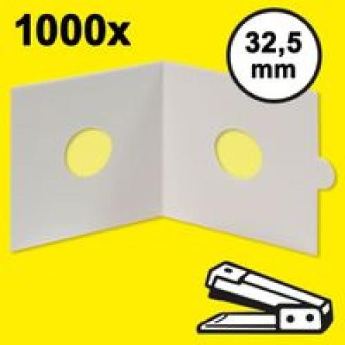 Münzenrähmchen für Münzen bis 32.5 mm Ø, zum Heften, 1000er Packung