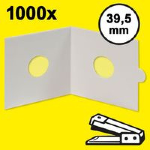 Münzenrähmchen für Münzen bis 39.5 mm Ø, zum Heften, 1000er Packung