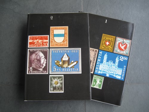 Schweizer Briefmarken Band 1 und 2 Silva-Bücher