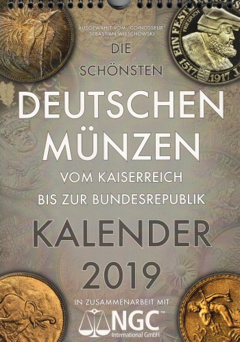 Jahreskalender 2019 mit Münzabbildungen