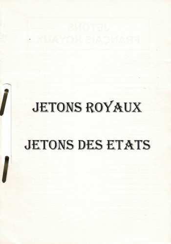 Jetons français royaux - Jetons des Etats (antiquarisch)