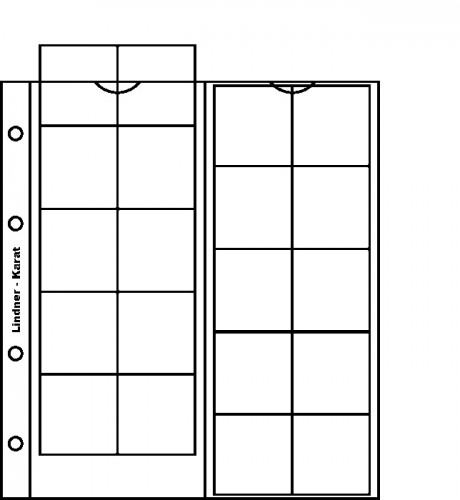 Karat Münzenblätter für 20 Münzen bis 38 mm Ø