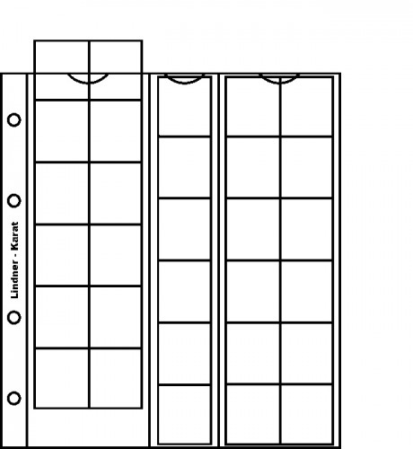 Karat Münzenblätter für 30 Münzen bis 30 mm Ø