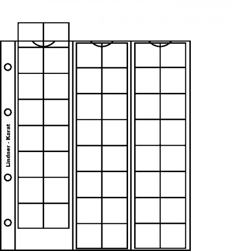 Karat Münzenblätter für 48 Münzen bis 22 mm Ø