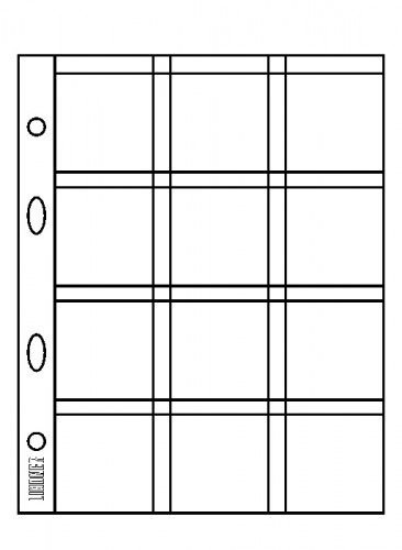 Münzenblätter universal für 50 x 50 Münzrähmchen