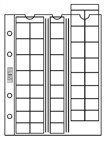 Münzenblätter universal für 5 komplette Euro-Münzsätze