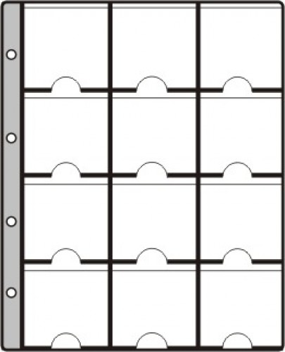 Hartberger - grosse Münzenblätter für 12 Rähmchen (50x50) Super