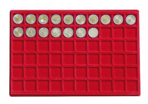 Münztableau für 60 Münzen bis 27 mm Durchmesser