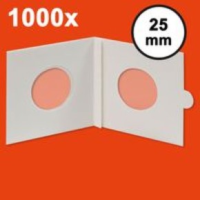 Münzenrähmchen für Münzen bis 25 mm Ø, selbstklebend, 1000er Packung