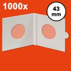 Münzenrähmchen für Münzen bis 48 mm Ø, selbstklebend, 1000er Packung
