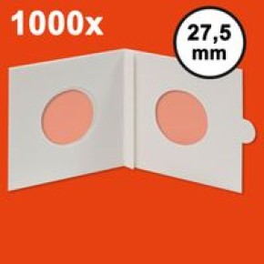 Münzenrähmchen für Münzen bis 27.5 mm Ø, selbstklebend, 1000er Packung